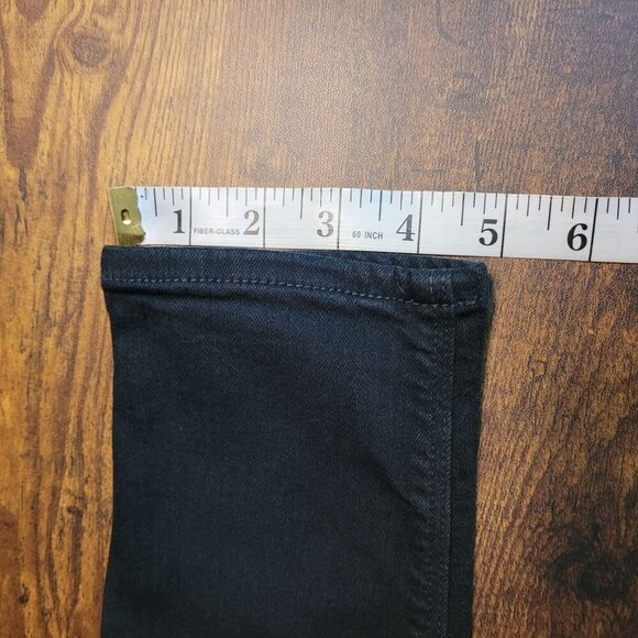 Black Orchard Jeans Womens 28 Jude Mid Rise Skinny Dark Green Comfort Stretch - Picture 11 of 11